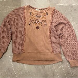 Pink Knox Rose Floral Knit Sweater